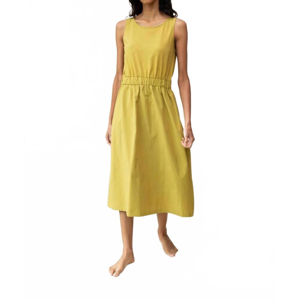 NEW BEAUMONT ORGANIC cece dress in bright olive